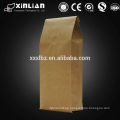 high quality flat bottom kraft paper bag/stand up pouch aluminum foil coffee bag